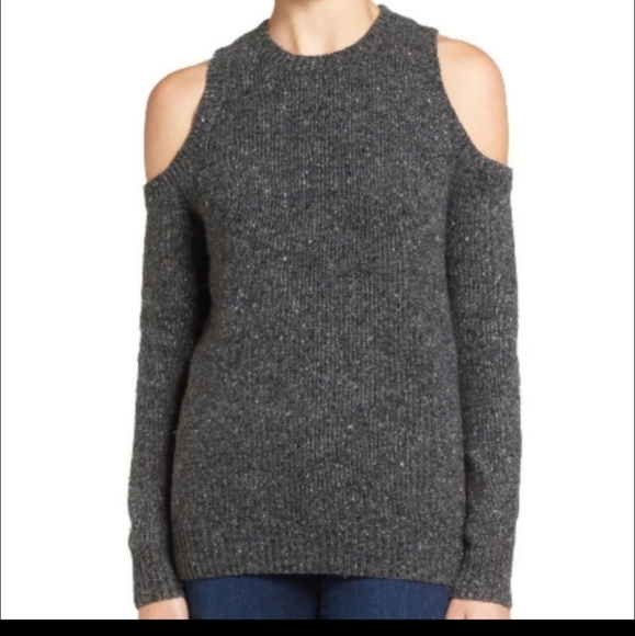 Rebecca Minkoff size M cut-out sweater extra fine Merion wool blend - Picture 2 of 12